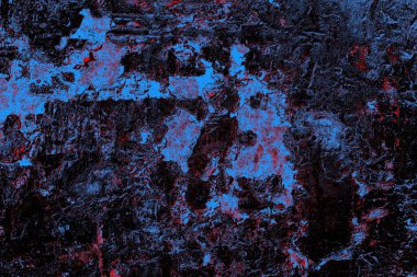 Kırmızı ve mavi renkli grungy duvar, desenli arka plan