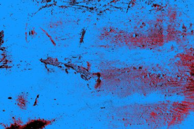 Kırmızı ve mavi renkli grungy duvar, desenli arka plan