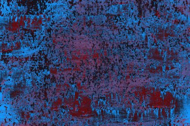 Kırmızı ve mavi renkli grungy duvar, desenli arka plan