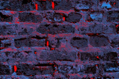 Eski model tuğla duvarın arka planı