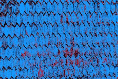 Kırmızı ve mavi renkli grungy duvar, desenli arka plan