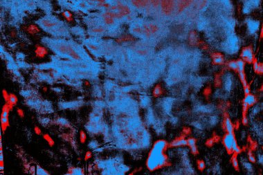 Kırmızı ve mavi renkli grungy duvar, desenli arka plan