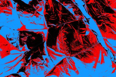 Kırmızı ve mavi renkli grungy duvar, desenli arka plan