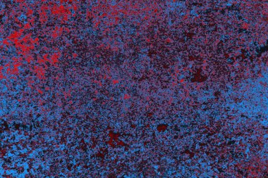 Kırmızı ve mavi renkli grungy duvar, desenli arka plan