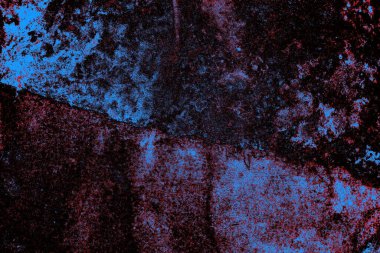 Kırmızı ve mavi renkli grungy duvar, desenli arka plan