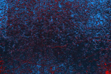 Kırmızı ve mavi renkli grungy duvar, desenli arka plan