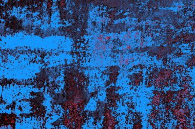 Kırmızı ve mavi renkli grungy duvar, desenli arka plan