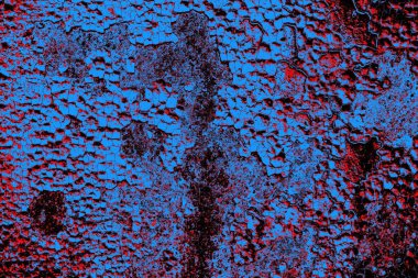 Kırmızı ve mavi renkli grungy duvar, desenli arka plan