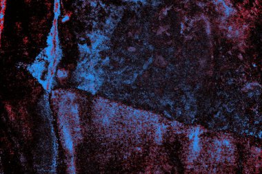 Kırmızı ve mavi renkli grungy duvar, desenli arka plan