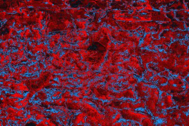 Kırmızı ve mavi renkli grungy duvar, desenli arka plan