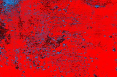 Kırmızı ve mavi renkli grungy duvar, desenli arka plan