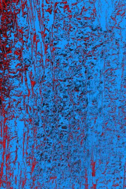 Kırmızı ve mavi renkli grungy duvar, desenli arka plan