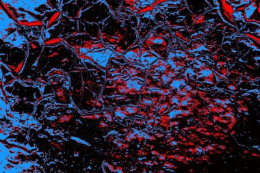 Kırmızı ve mavi renkli grungy duvar, desenli arka plan