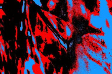 Kırmızı ve mavi renkli grungy duvar, desenli arka plan