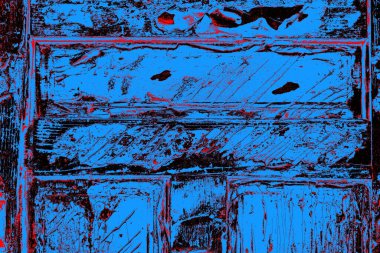 Kırmızı ve mavi renkli grungy duvar, desenli arka plan