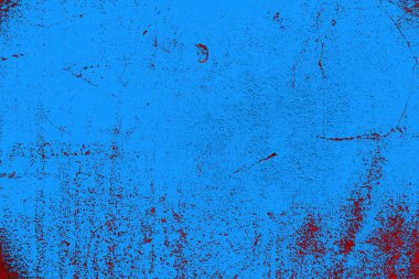 Kırmızı ve mavi renkli grungy duvar, desenli arka plan