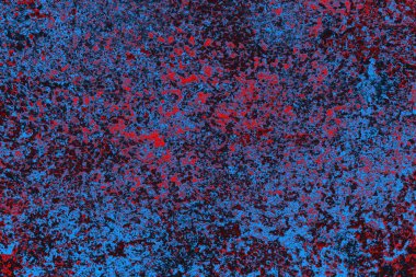 Kırmızı ve mavi renkli grungy duvar, desenli arka plan