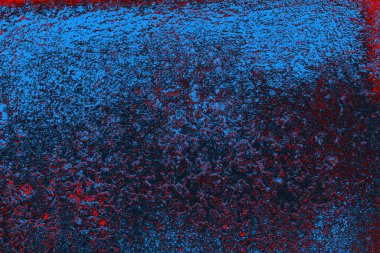 Kırmızı ve mavi renkli grungy duvar, desenli arka plan