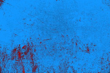 Kırmızı ve mavi renkli grungy duvar, desenli arka plan