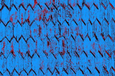 Kırmızı ve mavi renkli grungy duvar, desenli arka plan