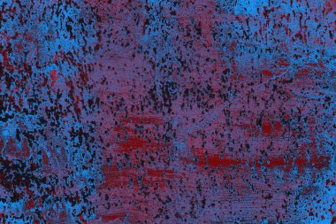 Kırmızı ve mavi renkli grungy duvar, desenli arka plan