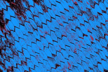 Kırmızı ve mavi renkli grungy duvar, desenli arka plan