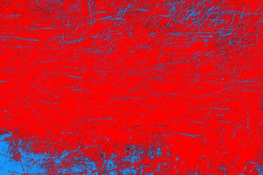 Kırmızı ve mavi renkli grungy duvar, desenli arka plan