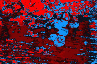 Kırmızı ve mavi renkli grungy duvar, desenli arka plan