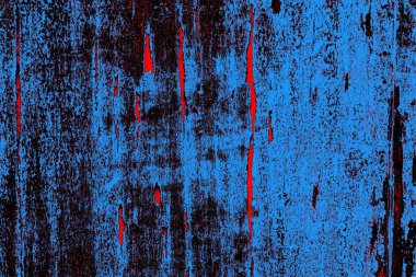 Kırmızı ve mavi renkli grungy duvar, desenli arka plan