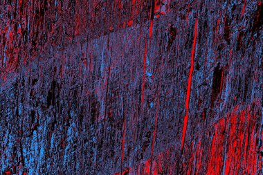 Kırmızı ve mavi renkli grungy duvar, desenli arka plan