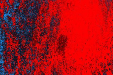 Kırmızı ve mavi renkli grungy duvar, desenli arka plan