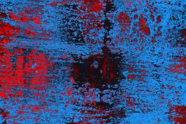Kırmızı ve mavi renkli grungy duvar, desenli arka plan