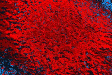 Kırmızı ve mavi renkli grungy duvar, desenli arka plan