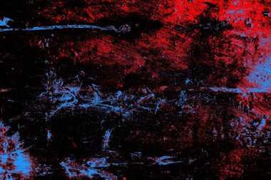 Kırmızı ve mavi renkli grungy duvar, desenli arka plan