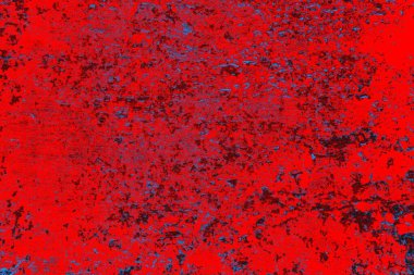 Kırmızı ve mavi renkli grungy duvar, desenli arka plan