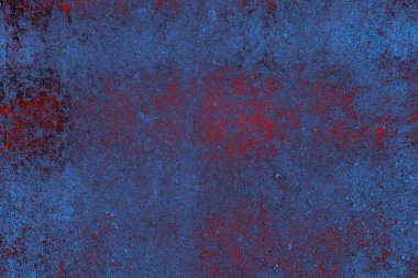Kırmızı ve mavi renkli grungy duvar, desenli arka plan