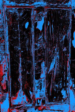 Kırmızı ve mavi renkli grungy duvar, desenli arka plan