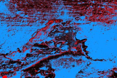 Kırmızı ve mavi renkli grungy duvar, desenli arka plan