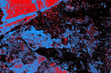 Kırmızı ve mavi renkli grungy duvar, desenli arka plan