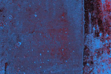 Kırmızı ve mavi renkli grungy duvar, desenli arka plan