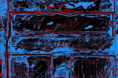 Kırmızı ve mavi renkli grungy duvar, desenli arka plan