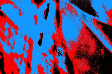 Kırmızı ve mavi renkli grungy duvar, desenli arka plan