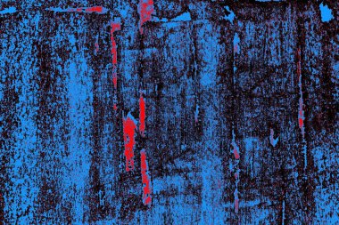 Kırmızı ve mavi renkli grungy duvar, desenli arka plan