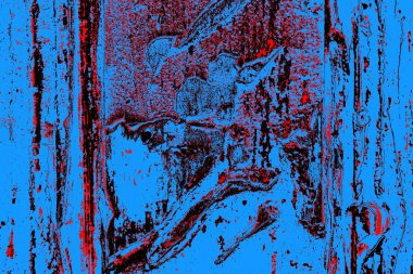 Kırmızı ve mavi renkli grungy duvar, desenli arka plan