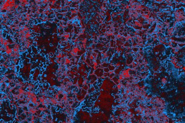 Kırmızı ve mavi renkli grungy duvar, desenli arka plan