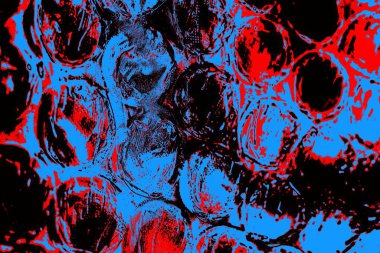 Kırmızı ve mavi renkli grungy duvar, desenli arka plan