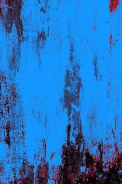 Kırmızı ve mavi renkli grungy duvar, desenli arka plan