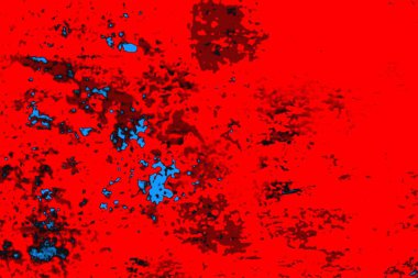 Kırmızı ve mavi renkli grungy duvar, desenli arka plan