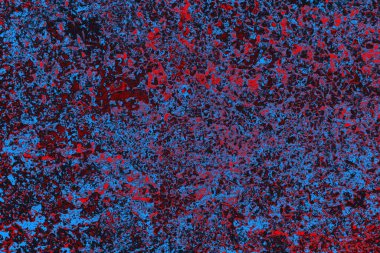 Kırmızı ve mavi renkli grungy duvar, desenli arka plan