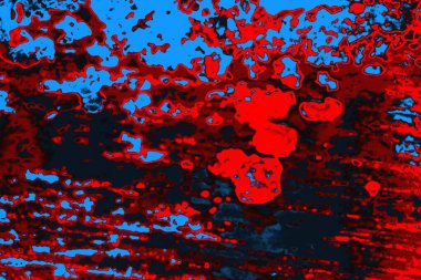 Kırmızı ve mavi renkli grungy duvar, desenli arka plan